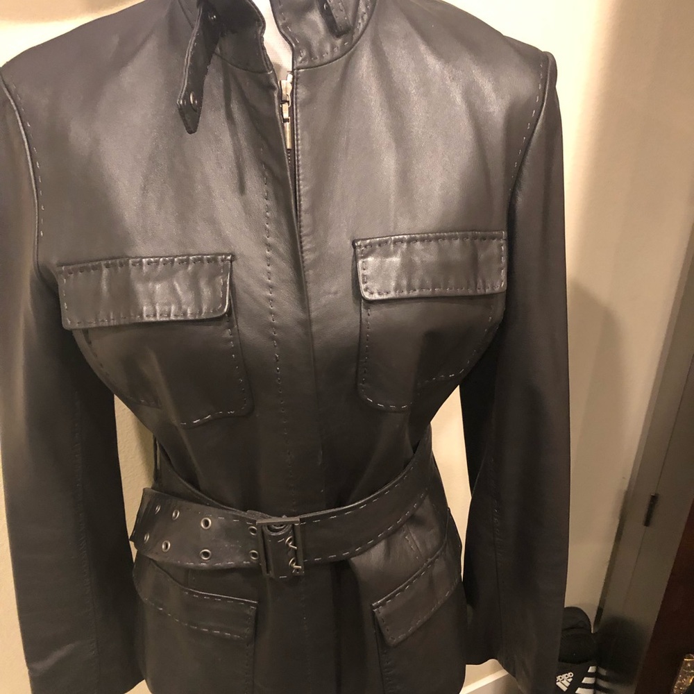 Beautiful Ellie Tahari Soft leather jacket.